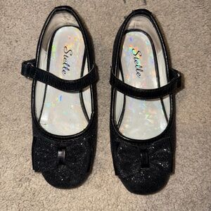 Stelle Girls Dress Shoes Sz 11: Glitter Princess Shoe Flower Mary Jane Low Heels